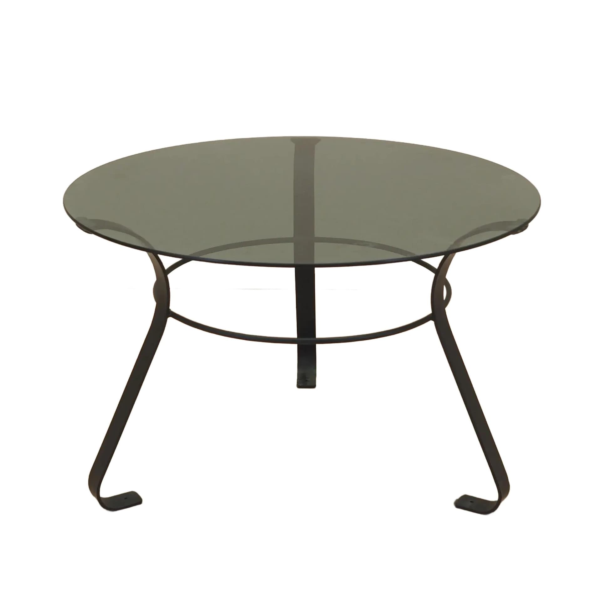 Coffee table, glass, black metal, Denmark, 1970s