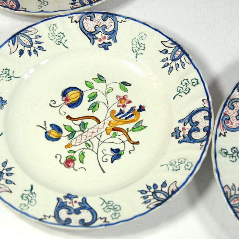 Ivory Faience Decorative Plates, Longwy, France, 1930s - 41263