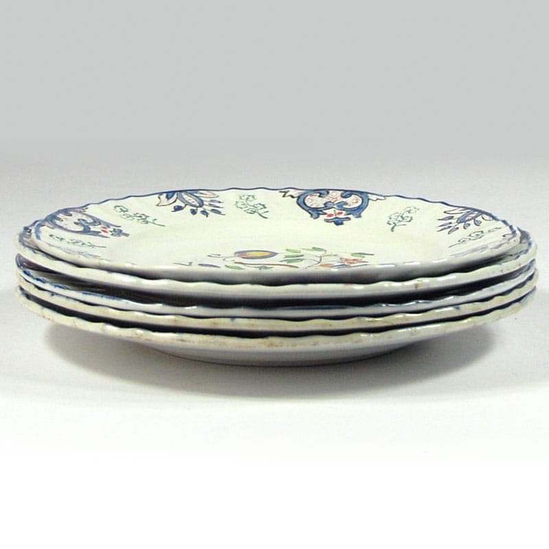 Ivory Faience Decorative Plates, Longwy, France, 1930s - 41266