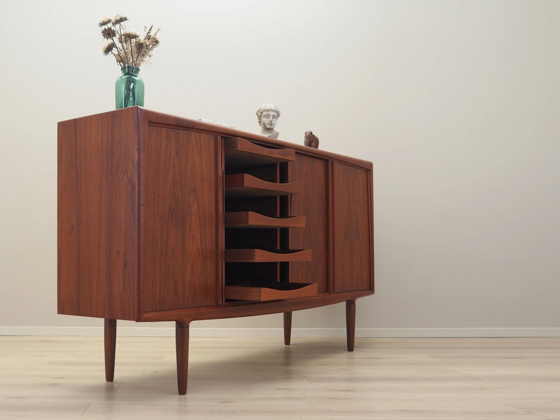 Highboard, teak brązowy, Omann Jun, Dania, lata 60. - 42473