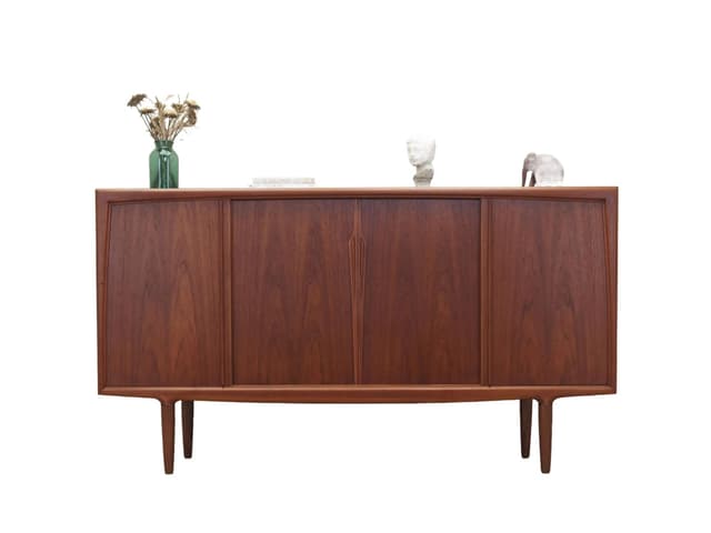 Highboard, teak brązowy, Omann Jun, Dania, lata 60. - WYMIARY