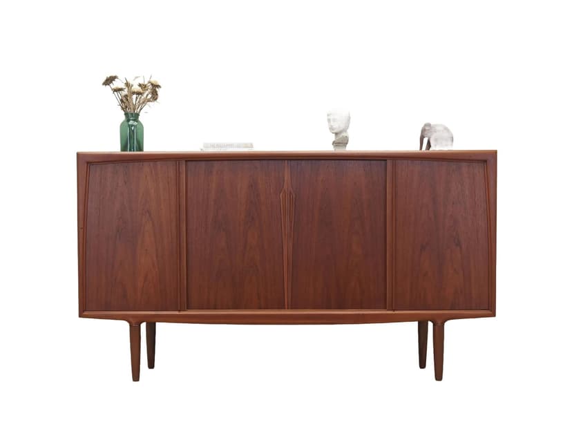 Highboard, teak brązowy, Omann Jun, Dania, lata 60.