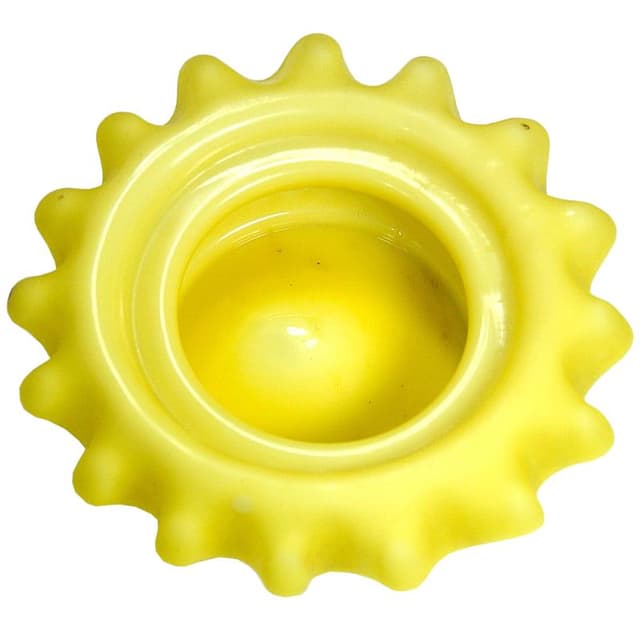 Dish Burmese, yellow glass, Thomas Webb & Sons, United Kingdom, 19th c. - DIMENSION