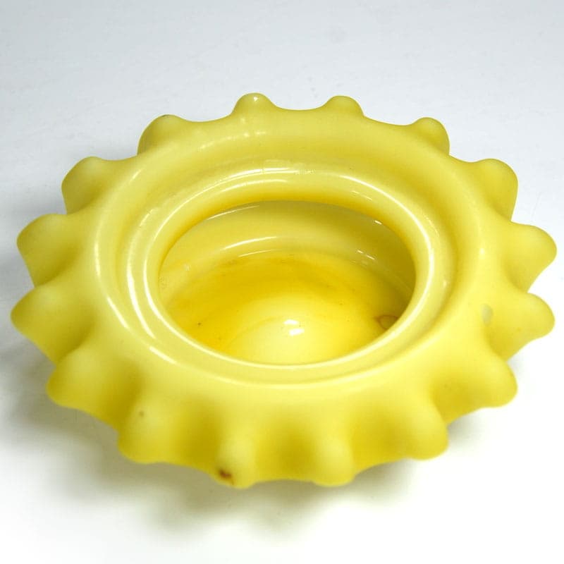 Dish Burmese, yellow glass, Thomas Webb & Sons, United Kingdom, 19th c. - 41230