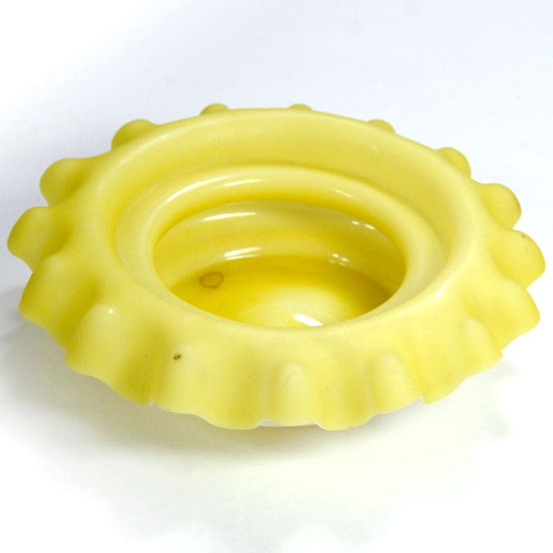 Dish Burmese, yellow glass, Thomas Webb & Sons, United Kingdom, 19th c. - 41232