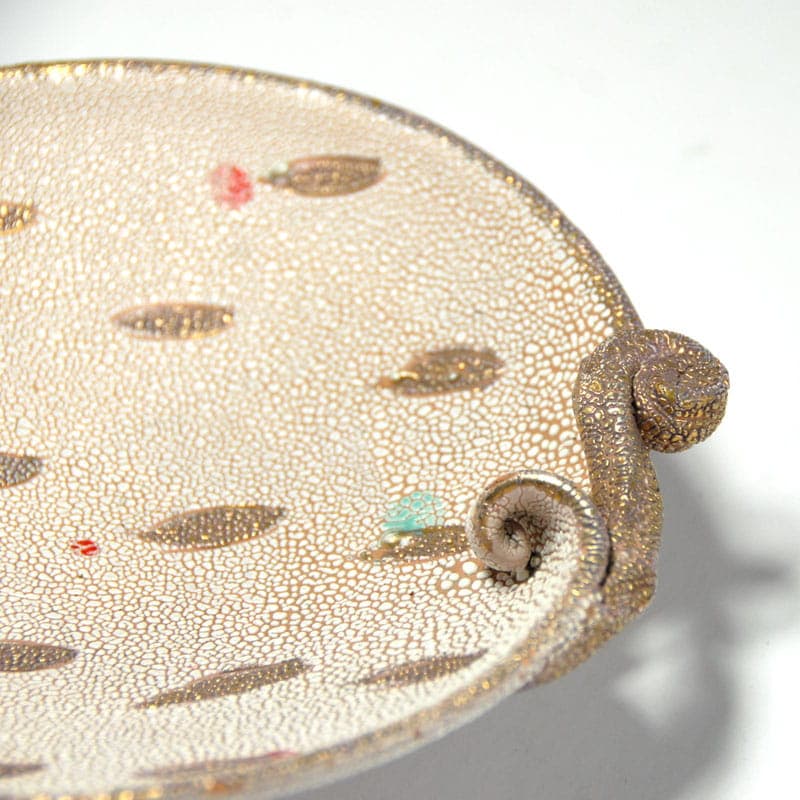 Centerpiece, beige ceramic, Italy, 1960s. - 41208