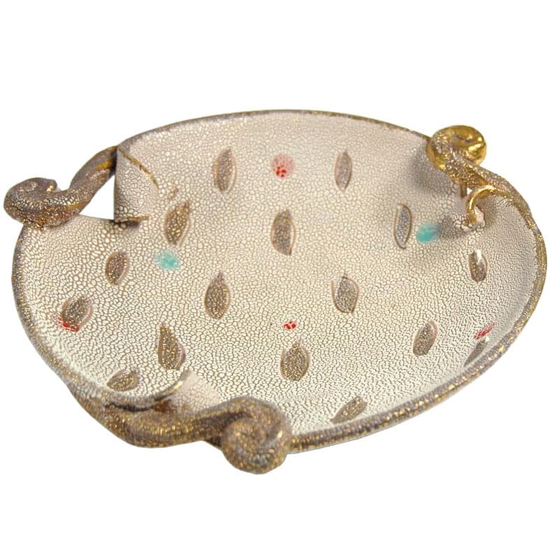 Centerpiece, beige ceramic, Italy, 1960s.