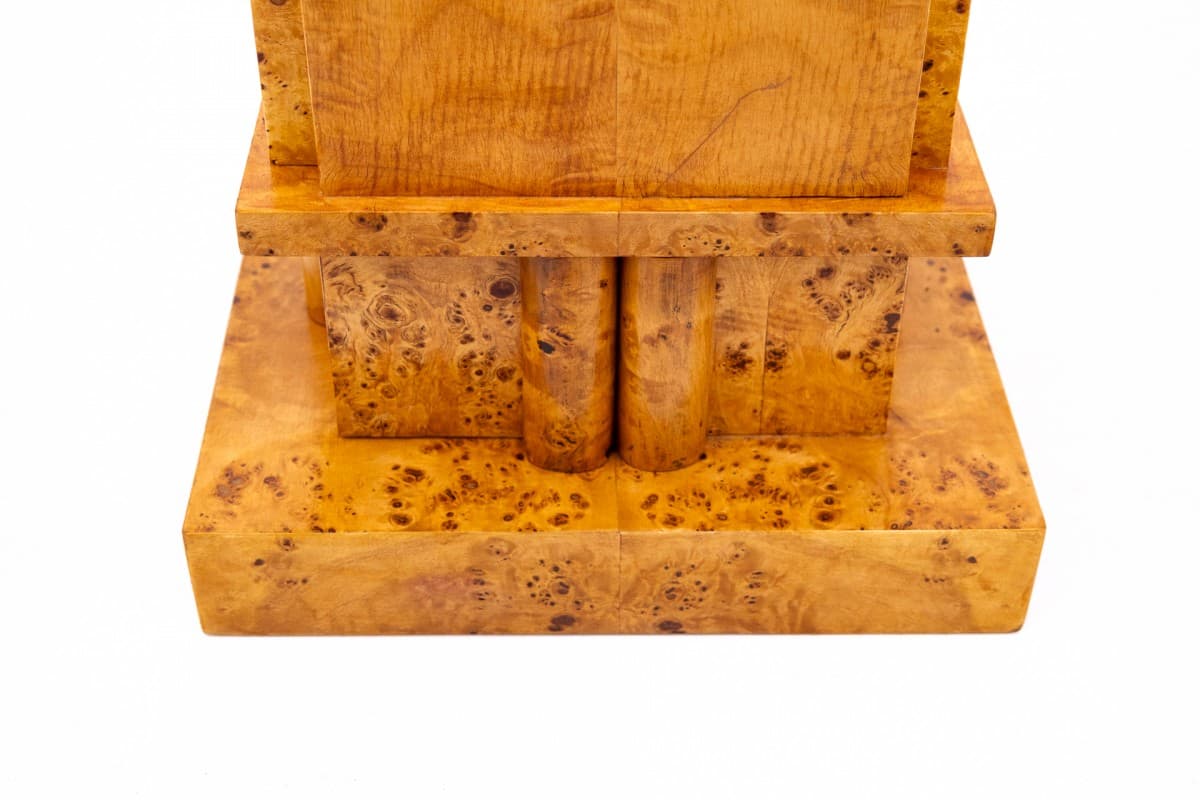 Złocisto-brązowe postumenty w stylu Art Deco, Polska, lata 40. - 47435