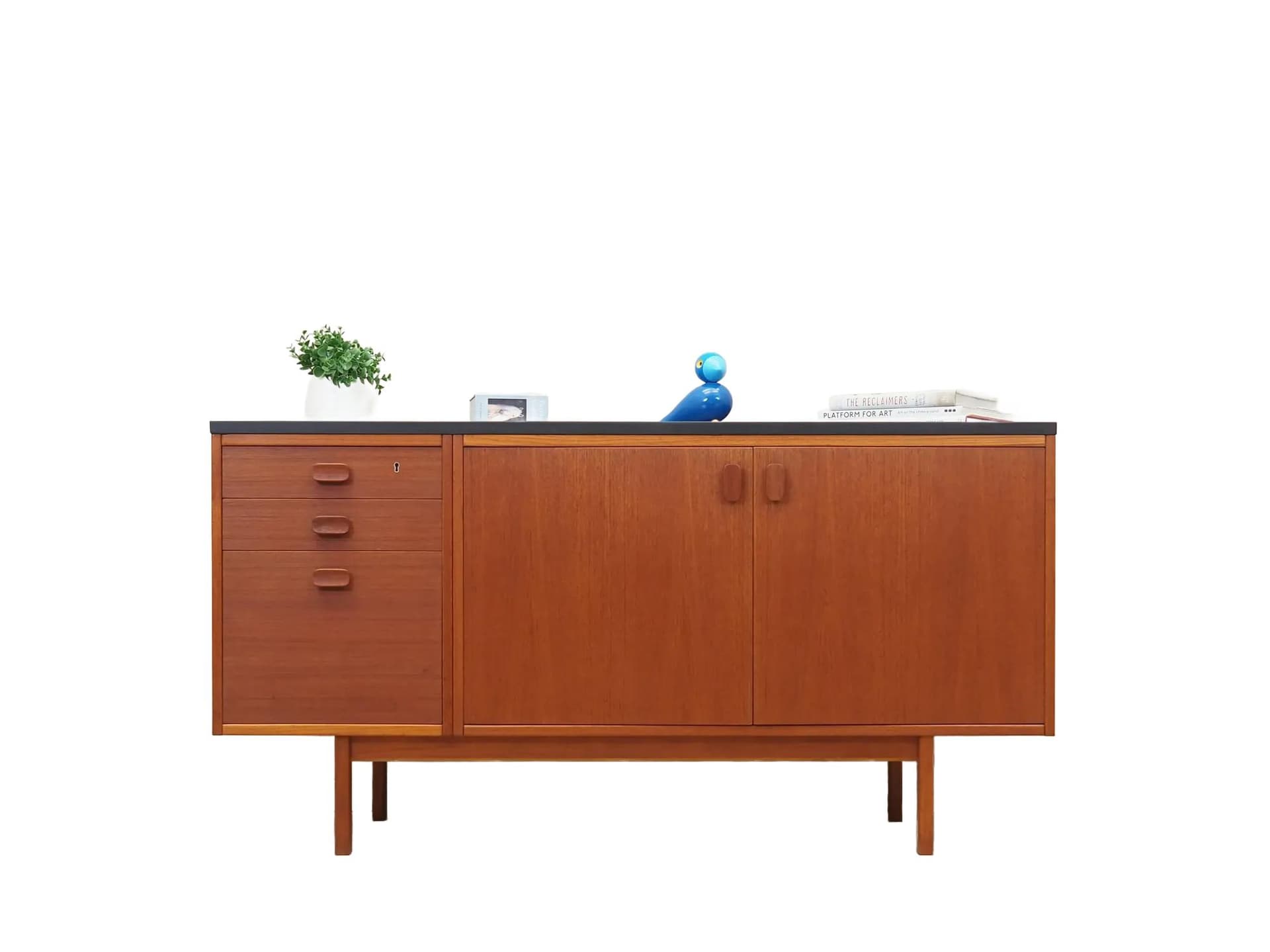 Komoda, mid-century modern, brązowy, teak, Dania, lata 60.