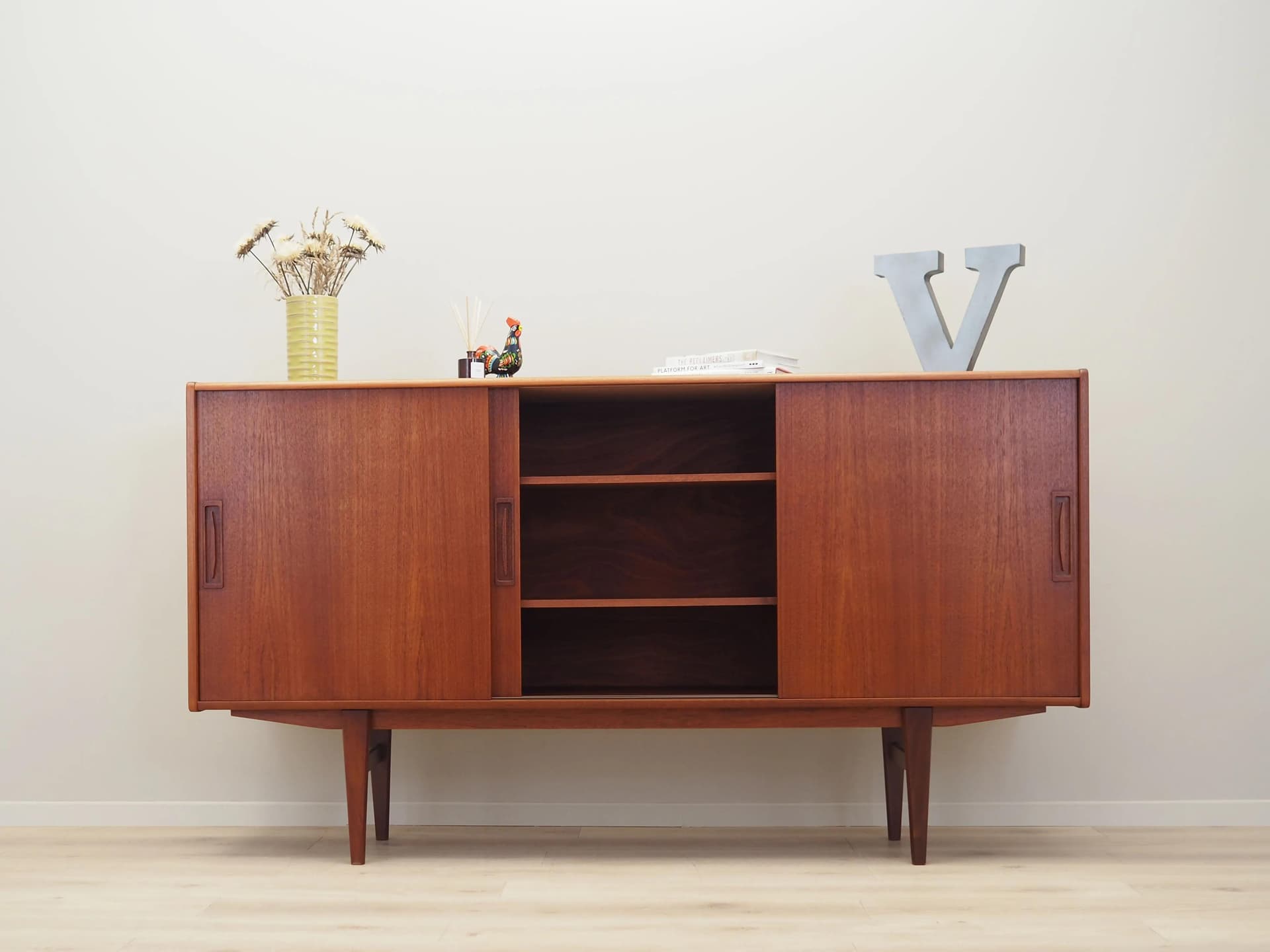 Highboard, teak brązowy, Dania, lata 60. - 42395