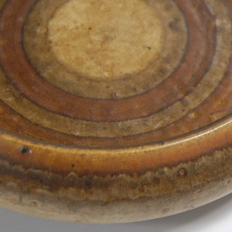 Ceramic bowl, beige, stoneware, Denmark, 1960s. - 42195