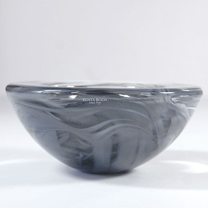 Bowl Atoll, grey glass, by A. Ehrner, Kosta Boda, Sweden, 1970s. - 42181