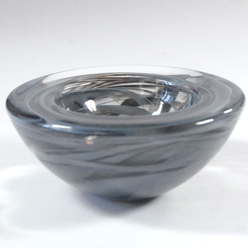 Bowl Atoll, grey glass, by A. Ehrner, Kosta Boda, Sweden, 1970s. - 42186