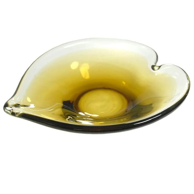 Glass bowl, yellow, Denmark, 1960s. - DIMENSION