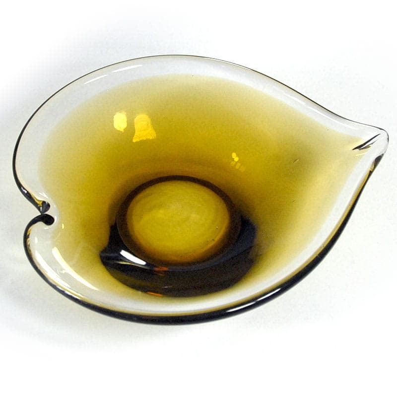 Glass bowl, yellow, Denmark, 1960s. - 42176