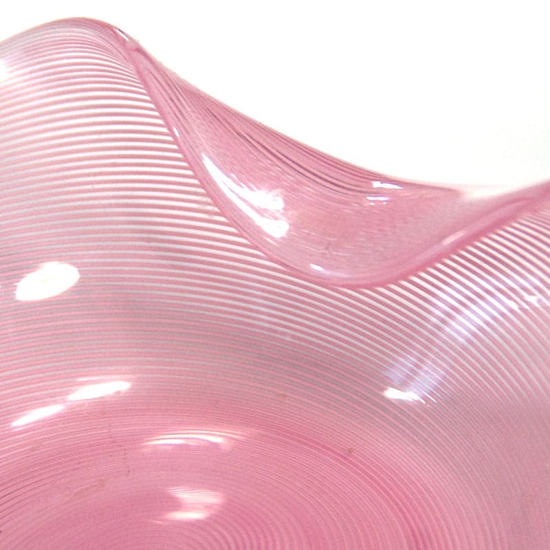 Dish Zanfirico, transparent glass, Murano, Italy, 1960s. - 42160