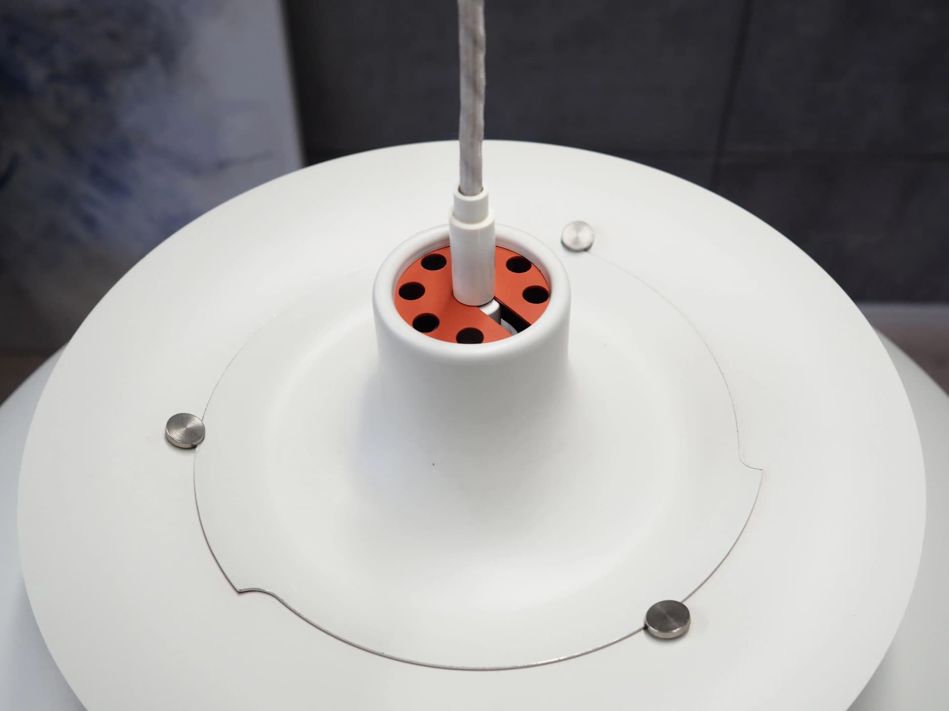 Pendant Lamp PH 5, white metal, by P. Henningsen, Louis Poulsen, Denmark, 1970s. - 42391