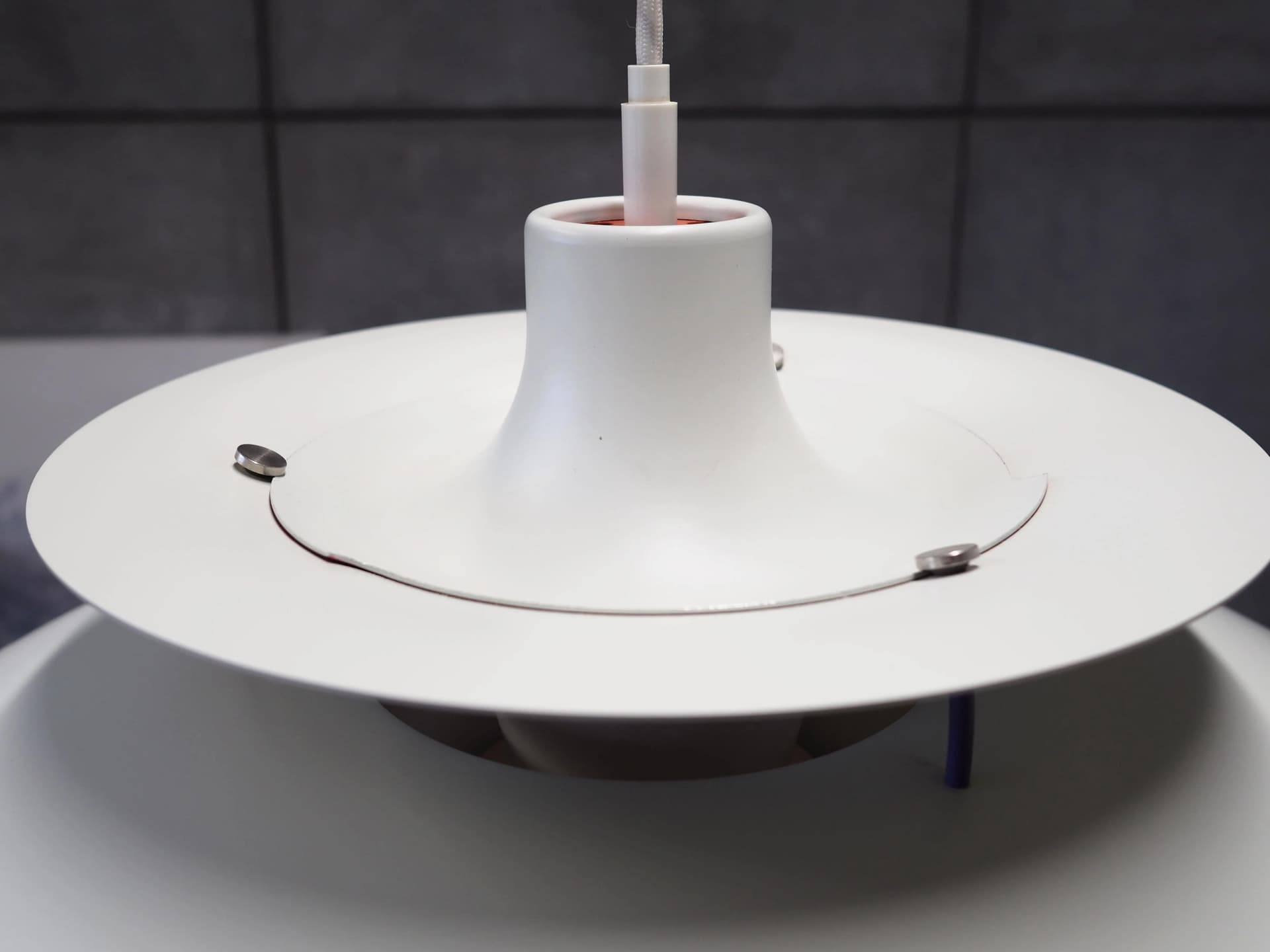 Pendant Lamp PH 5, white metal, by P. Henningsen, Louis Poulsen, Denmark, 1970s. - 42386