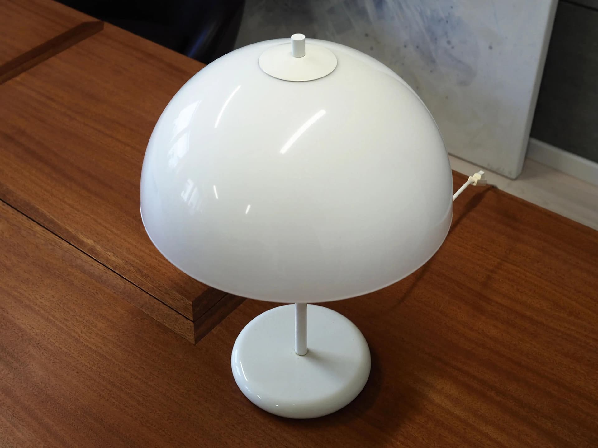 Desk lamp, white, metal plastic, Denmark, 1970s - 42376