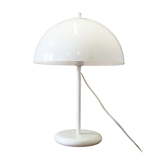 Desk lamp, white, metal plastic, Denmark, 1970s - DIMENSION