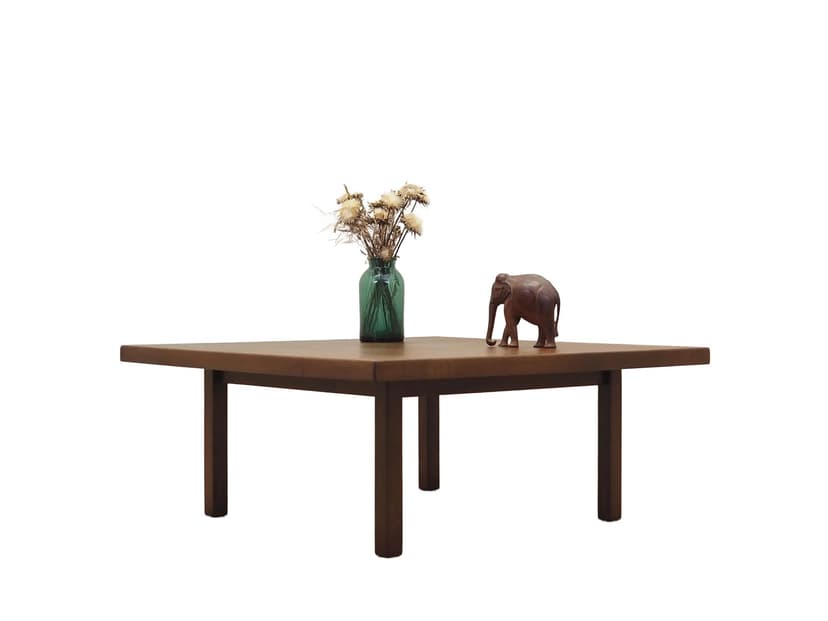 Coffee table, brown oak, by H. J. Wegner, Getama, Denmark, 1960s.