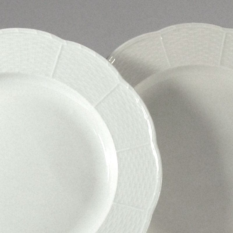 White Porcelain Plates with Relief, Meissen, Germany, 1920s - 42133