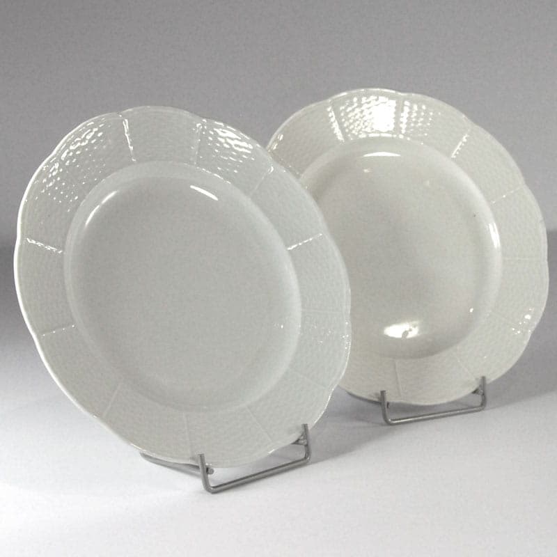 White Porcelain Plates with Relief, Meissen, Germany, 1920s - 42131