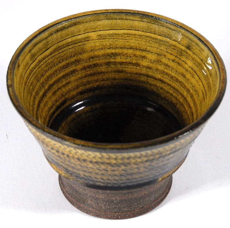 Ceramic vessel, dark brown, by N. Kahler, Denmark, 1960s. - 42118