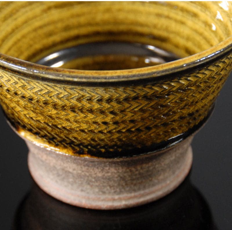 Ceramic vessel, dark brown, by N. Kahler, Denmark, 1960s. - 42120