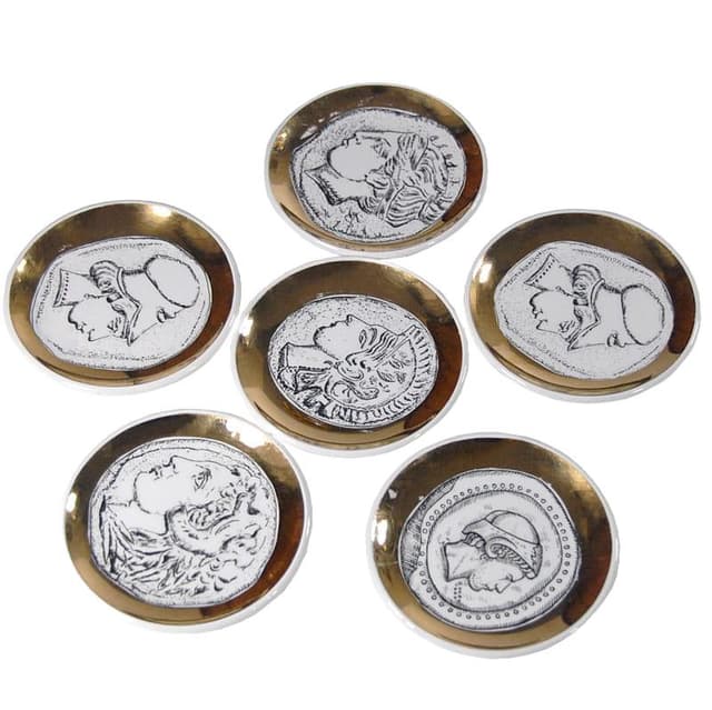 Komplet paterek, porcelana biała, Bucciarelli Milano, Włochy, lata 60. - WYMIARY