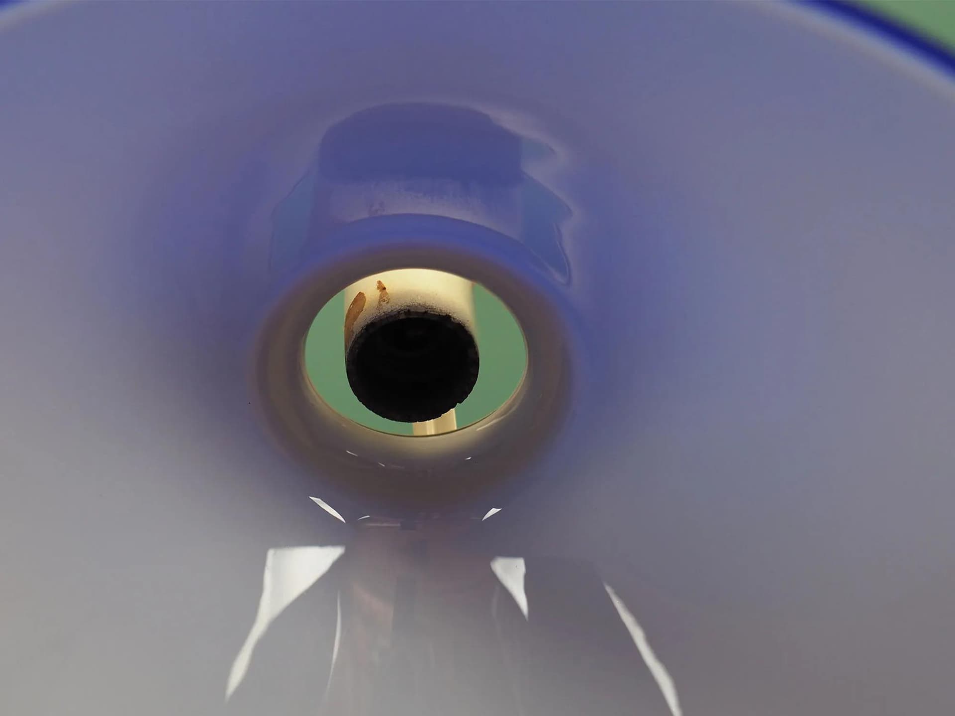 Pendant Lamp, blue metal, Denmark, 1970s - 42274