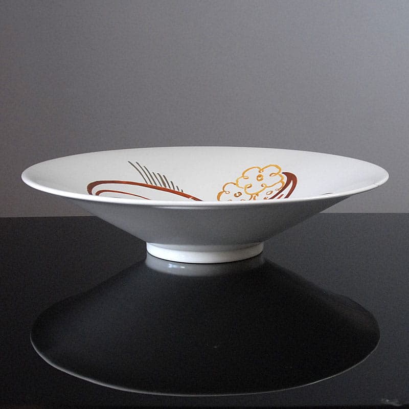 Decorative bowl Art Deco, ivory white ceramics, by J. Collard, Luxembourg, 1940s. - 42056