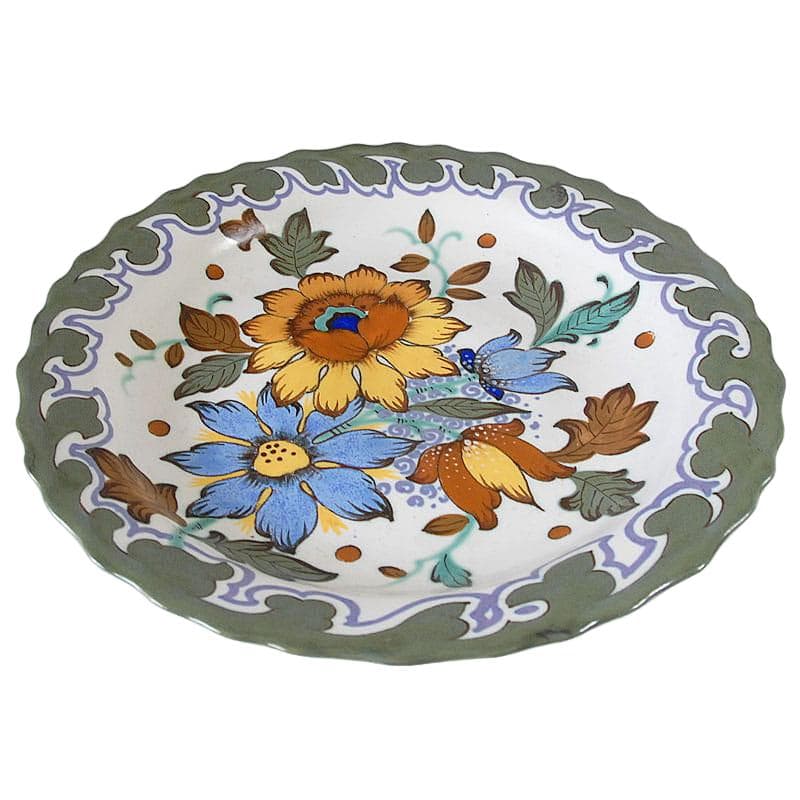 Decorative Platter Royal Gouda, multicolor ceramics, Netherlands, 1950s.