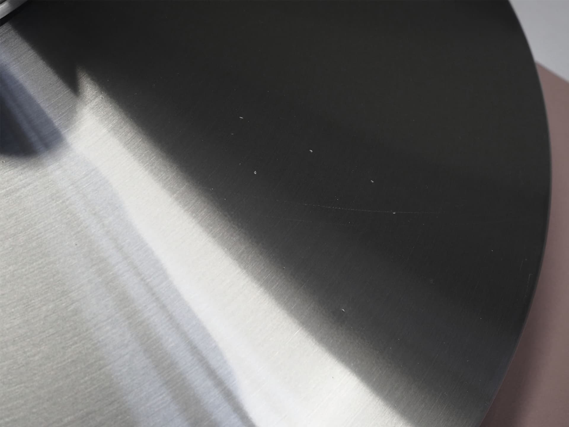 Pendant lamp, Scandinavian design, silver aluminum, Denmark, 1970s - 51552