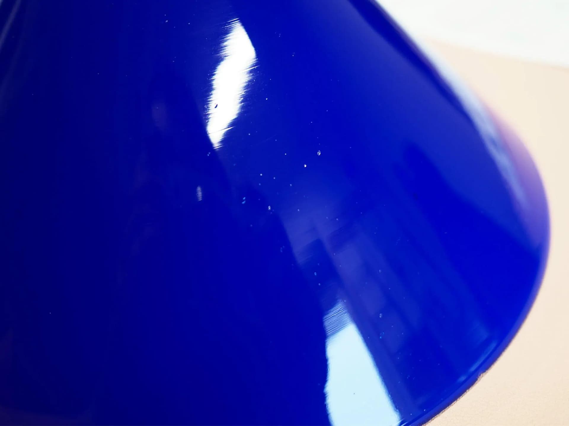 Pendant lamp, blue, metal glass, Denmark, 1970s - 42229