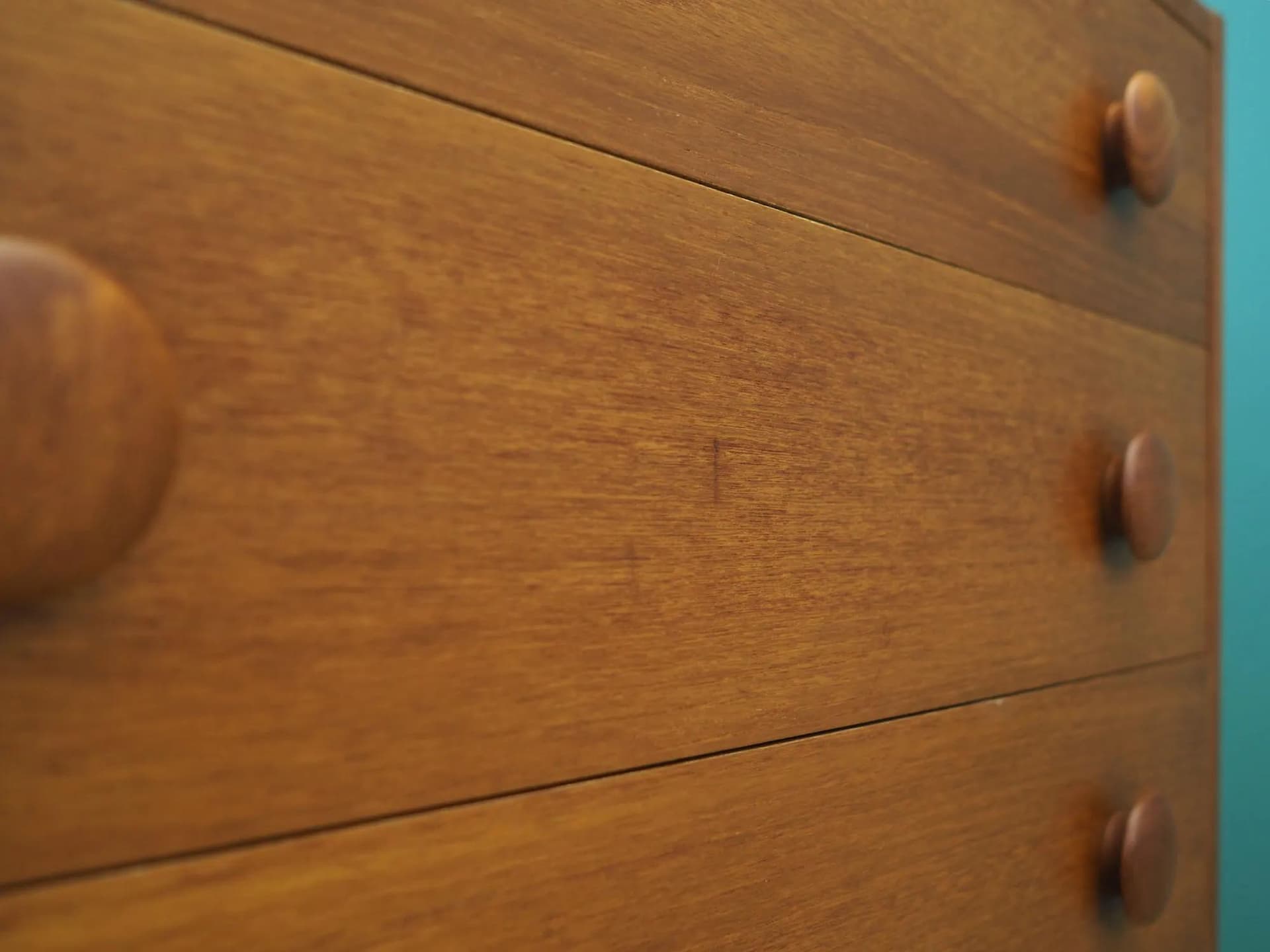 Chest of drawers, mid-century modern, brown, teak, Denmark, 1960s. - 42215