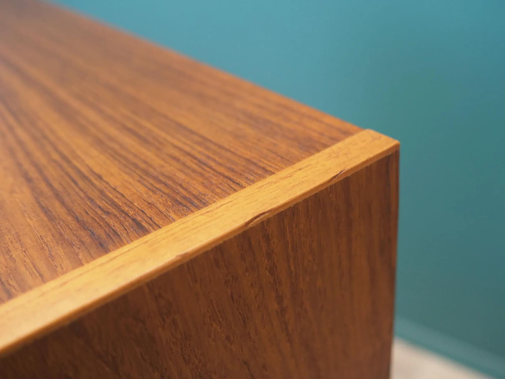 Chest of drawers, mid-century modern, brown, teak, Denmark, 1960s. - 42211