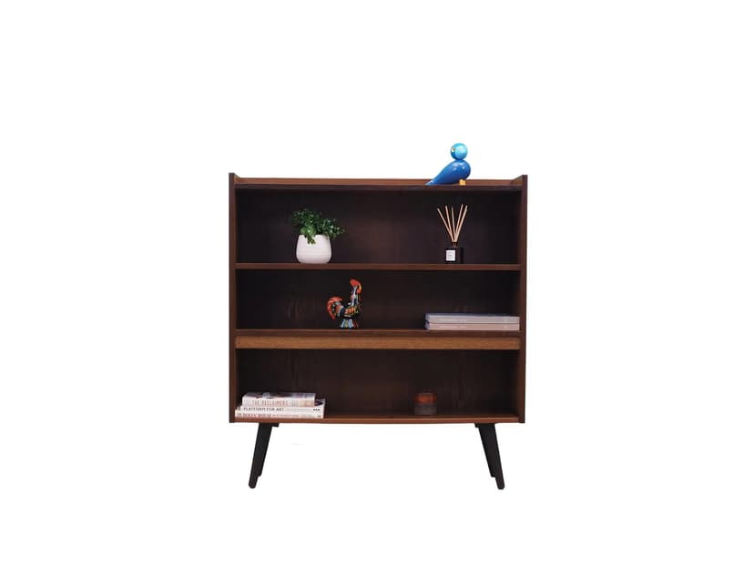 Regał, dąb brązowy ciemny, Dania, lata 70.