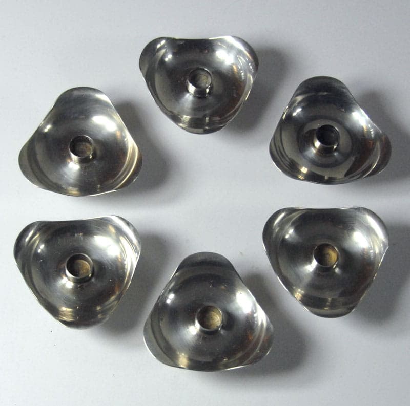 Komplet świeczników stołowych, srebro, Dania, lata 60. - 42028