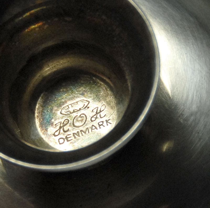 Komplet świeczników stołowych, srebro, Dania, lata 60. - 42032