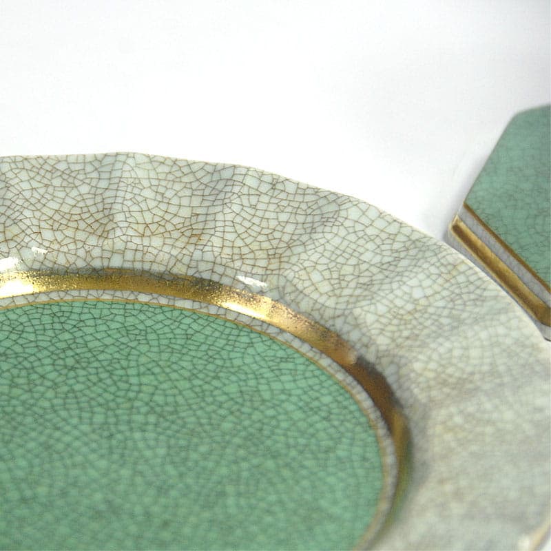 Table set, Royal Copenhagen, green porcelain, Denmark, 1950s. - 42022