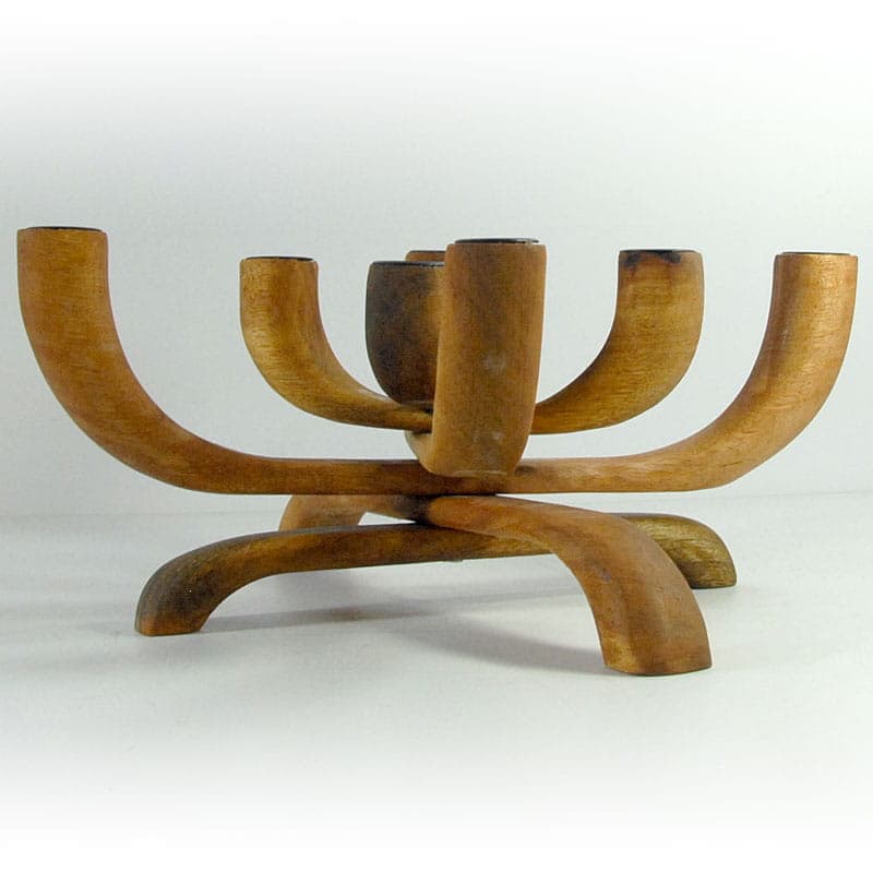 Świecznik stołowy, teak, Dania, lata 60. - 42013