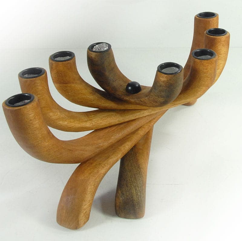 Świecznik stołowy, teak, Dania, lata 60. - 42011