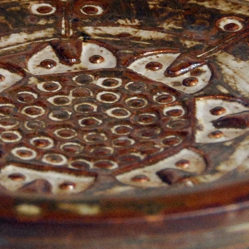 Ceramic Platter, brown, by J. Mogensen, Denmark, 1960s. - 42007