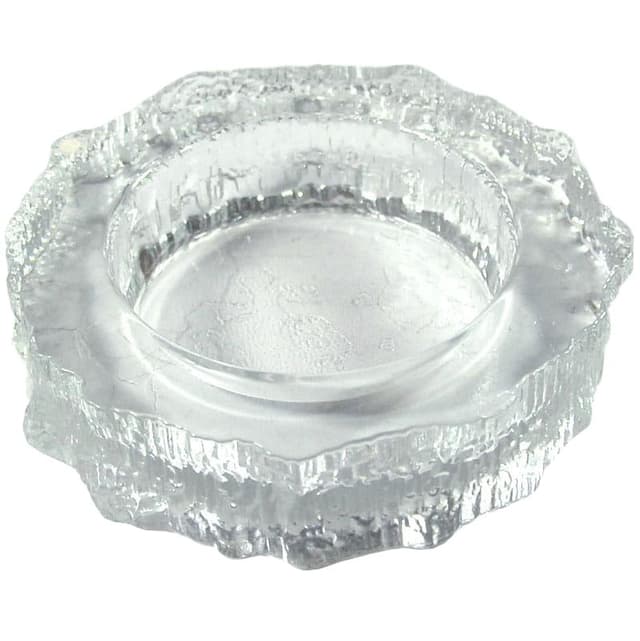 Bowl Aslak, transparent glass, by T. Wirkkala, Iittala, Finland, 1980s. - DIMENSION