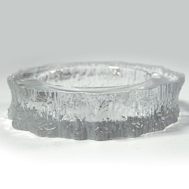Bowl Aslak, transparent glass, by T. Wirkkala, Iittala, Finland, 1980s. - 41989