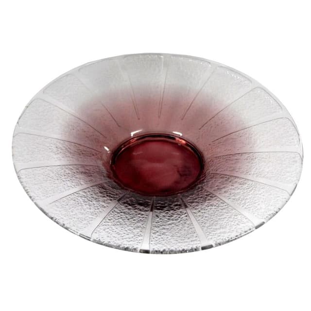 Art Deco centerpiece, violet glass, by C. Schneider, France, 1930s. - DIMENSION