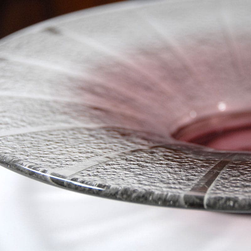 Art Deco centerpiece, violet glass, by C. Schneider, France, 1930s. - 41985