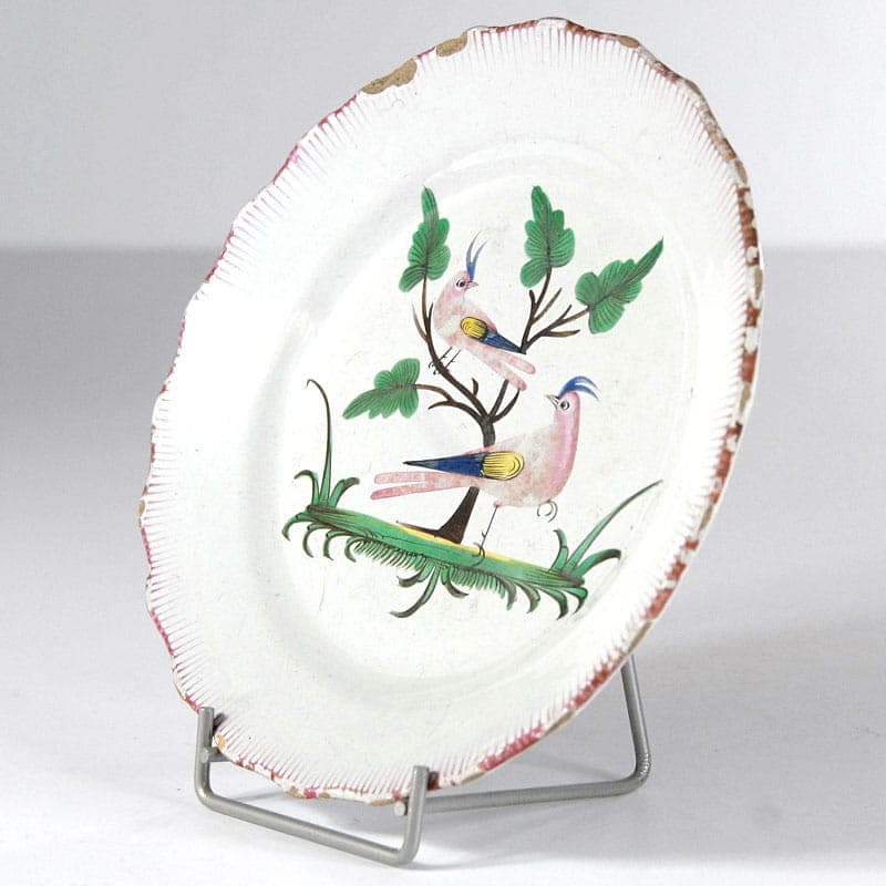 Plate Le Islette, multicolor ceramics, Lunéville, France, 19th c. - 43163