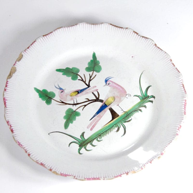 Plate Le Islette, multicolor ceramics, Lunéville, France, 19th c. - 43162